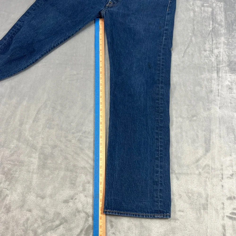 LEVI'S‎ 501 Jeans Mens 36x32 Button Fly Straight Leg Blue Denim Casual Stained